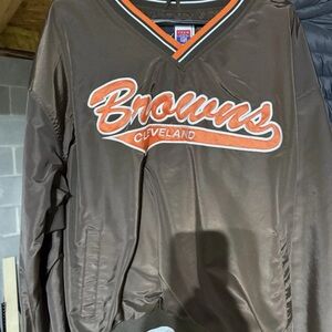 Cleveland Browns Puma NFL Team Jacket in Brown and Orange